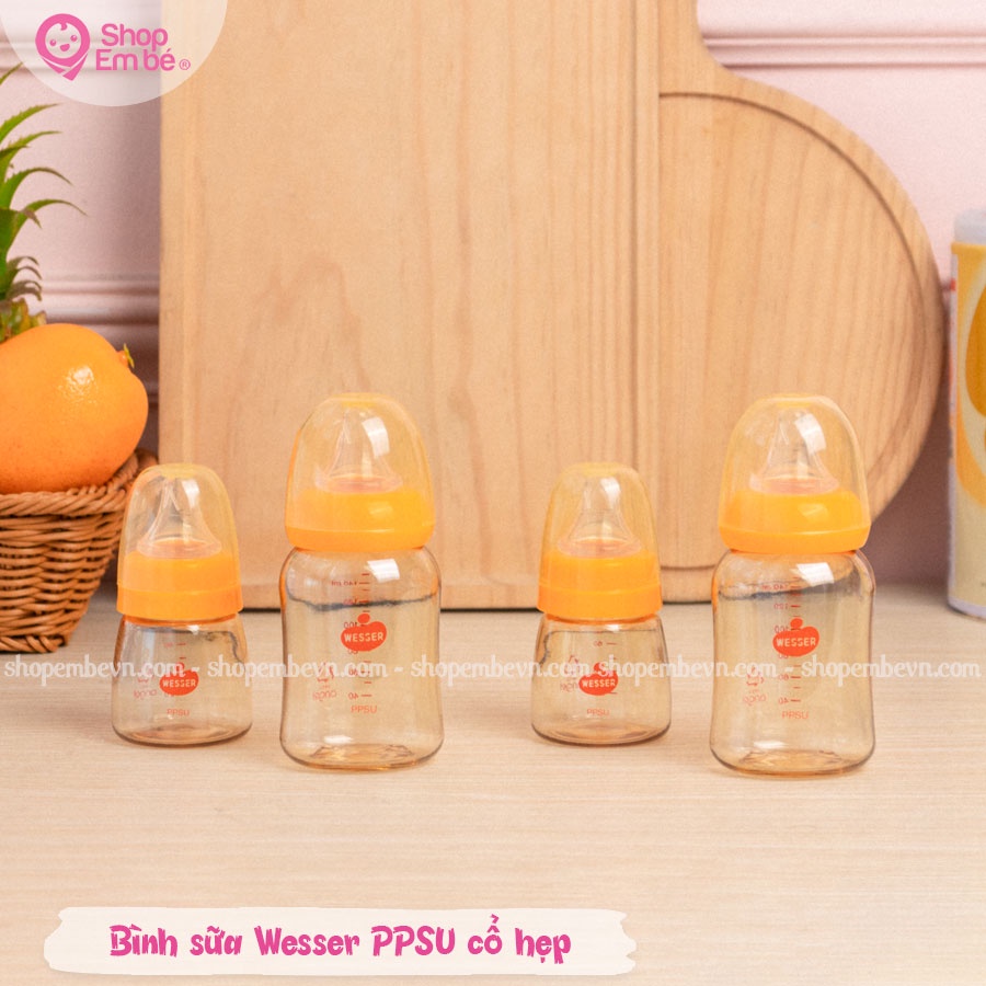 Bình Sữa Wesser PPSU 60ML/140ML/250ML Shop em bé