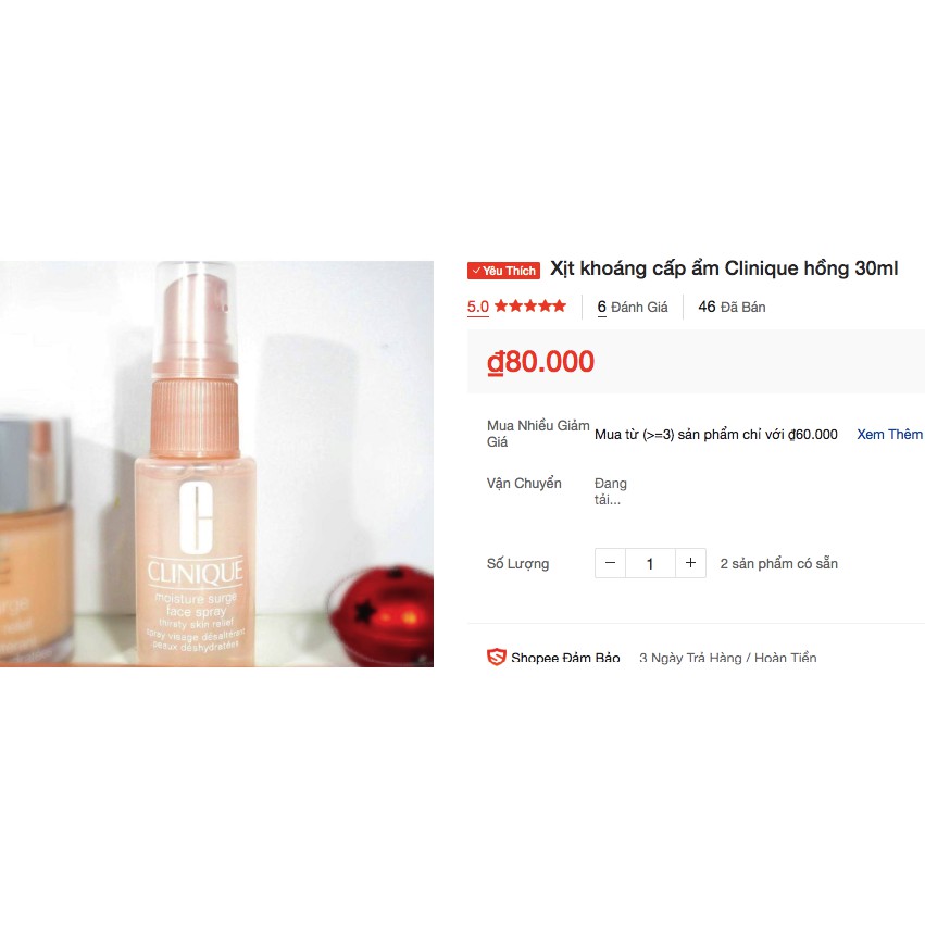 Xịt khoáng cấp ẩm Clinique hồng 30ml | BigBuy360 - bigbuy360.vn