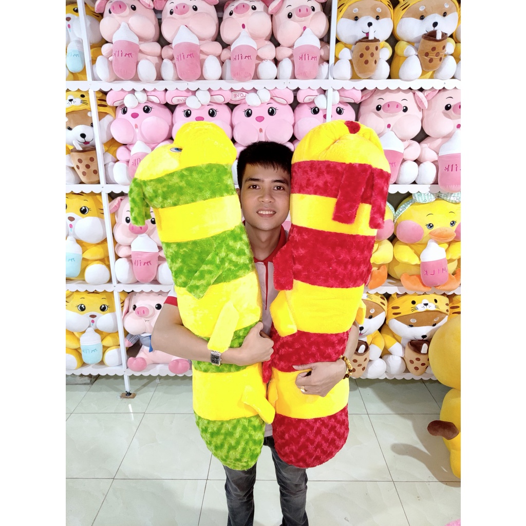 Gối ôm thú nhồi bông Sâu gấu bông 1M