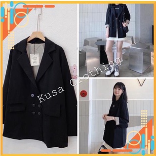 Áo blazer 2 lớp túi đắp hàn quốc