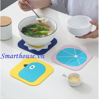 Miếng lót nồi, lót cốc silicon chịu nhiệt, thẩm mỹ cho nhà bếp