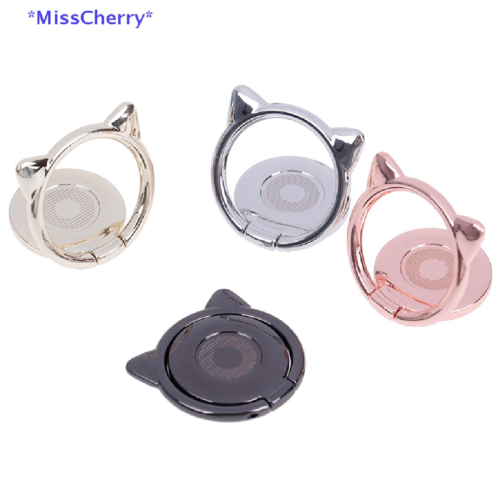Nhẫn Đỡ Điện Thoại Xoay 360 Độ Hình Tai Mèo Đáng Yêu Mới