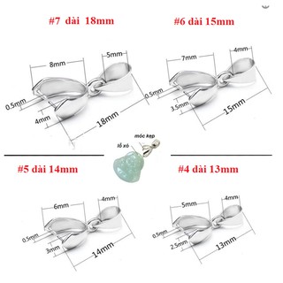 5 kẹp mặt dây chuyền bằng đồng