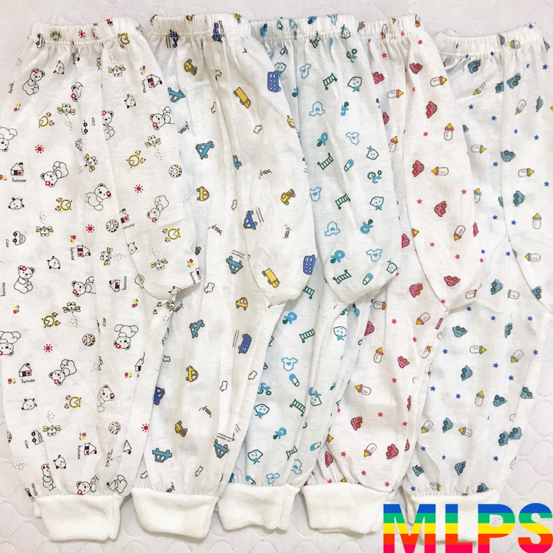 Bộ dài tay sơ sinh bình sữa khuy lệch quần bo đáp đũng