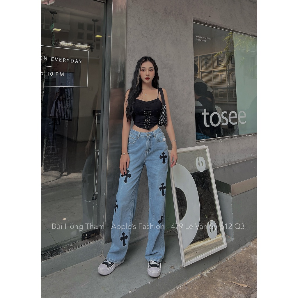 Quần jeans thêu chrome he-art.s