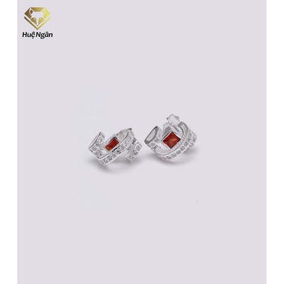 Bông tai bạc Ý 925 Huệ Ngân - Cầu vồng đẹp YE006
