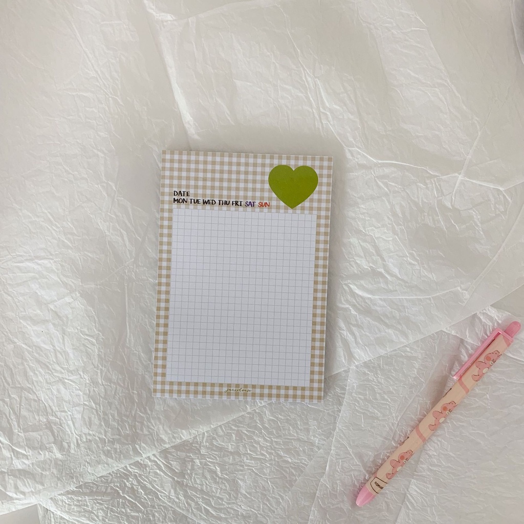 Giấy ghi chú in hình trái tim xinh xắn đáng yêu tiện dụng