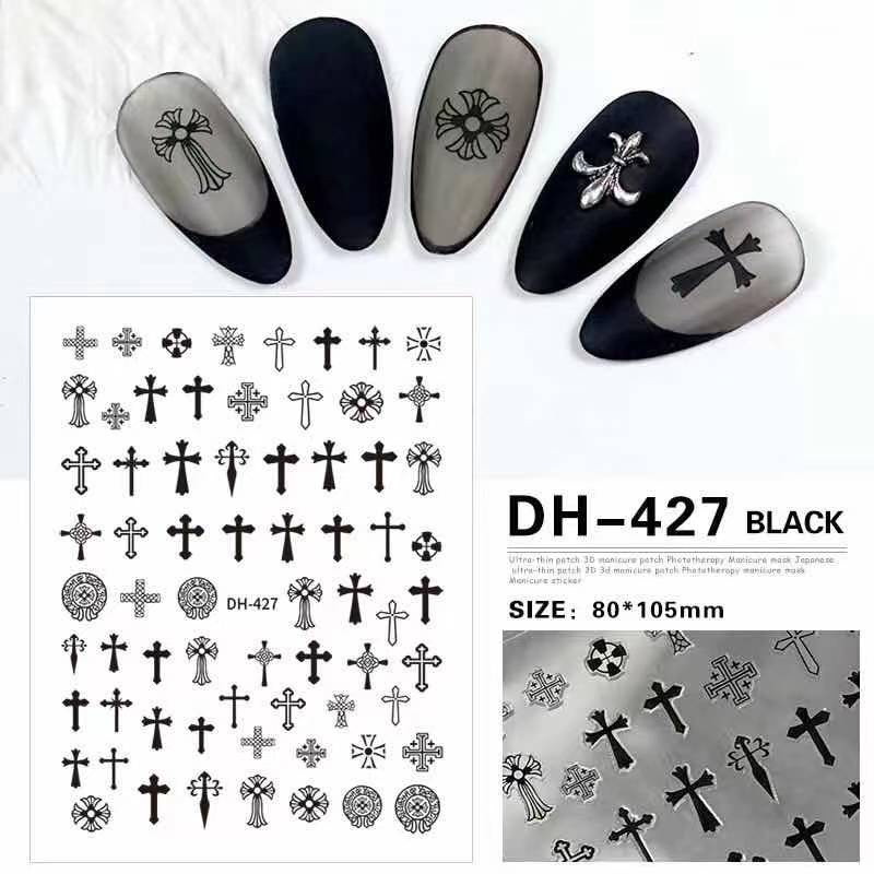Sticker trang trí nail DH427 ĐEN