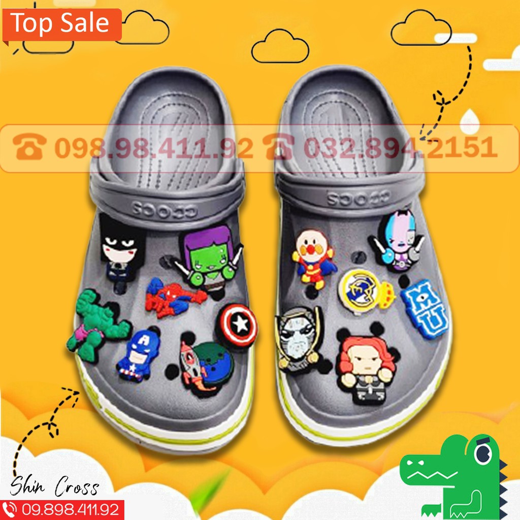 dép Cross BAY A CHO BÉ nhiều màu tặng thêm 6 jibitz Cross