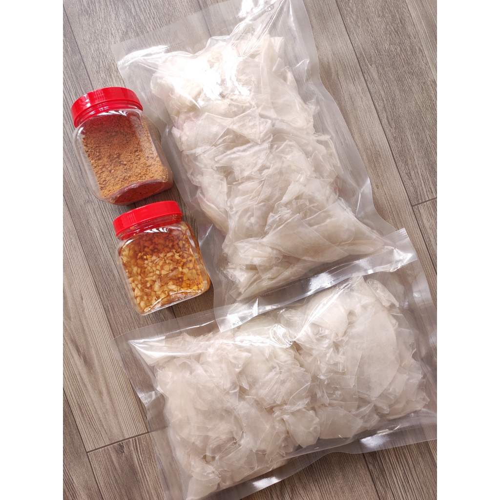 [1kg PSMN dầu tỏi] | Combo 1kg bánh tráng phơi sương + 1 hủ muối nhuyễn + 1 hủ dầu tỏi] | Chợ Cô Thu