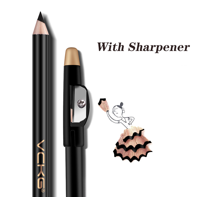 Chì kẻ mày kẻ mắt màu nâu/ đen chống thấm nước có nắp gọt | BigBuy360 - bigbuy360.vn