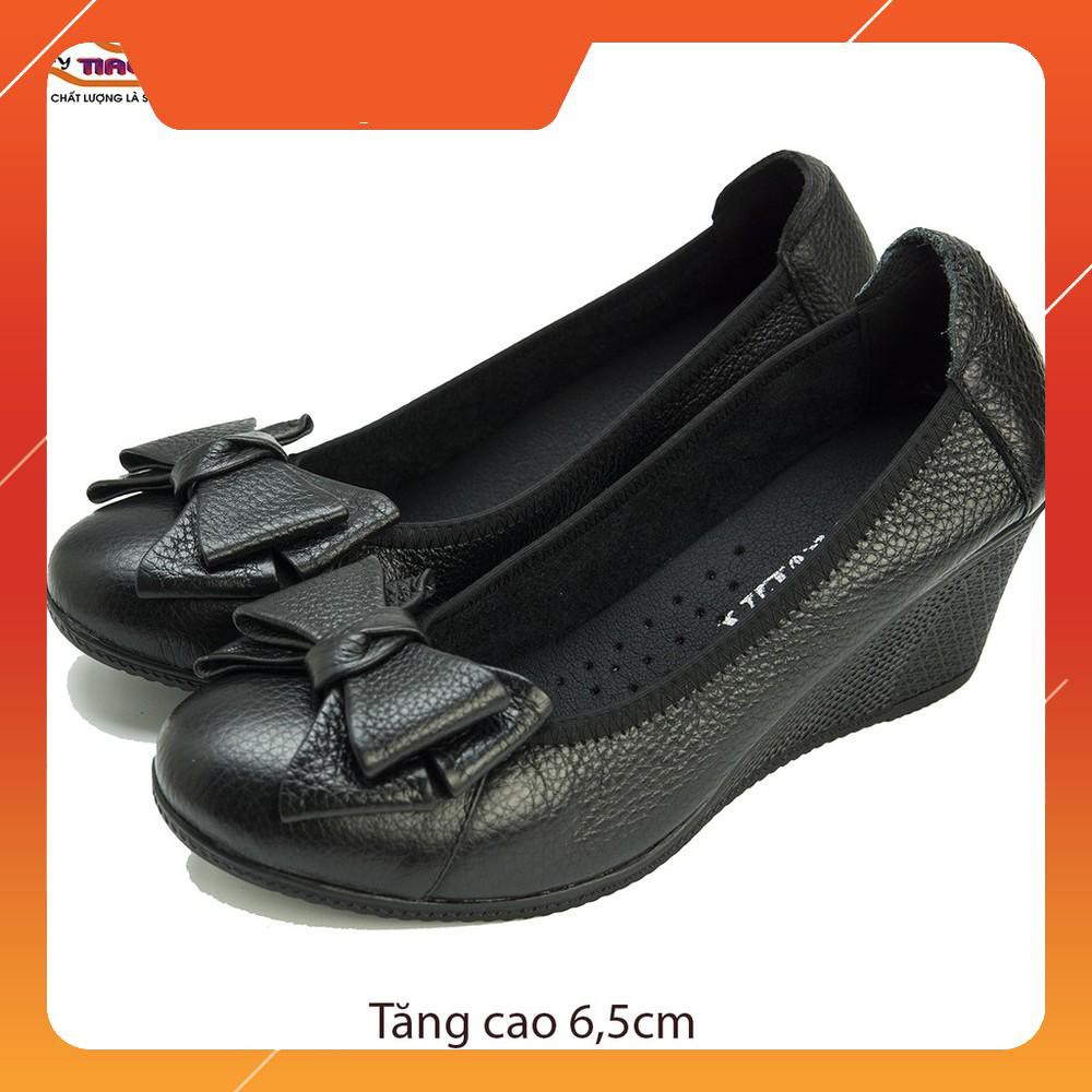 Giày nữ nâng cao 6cm da