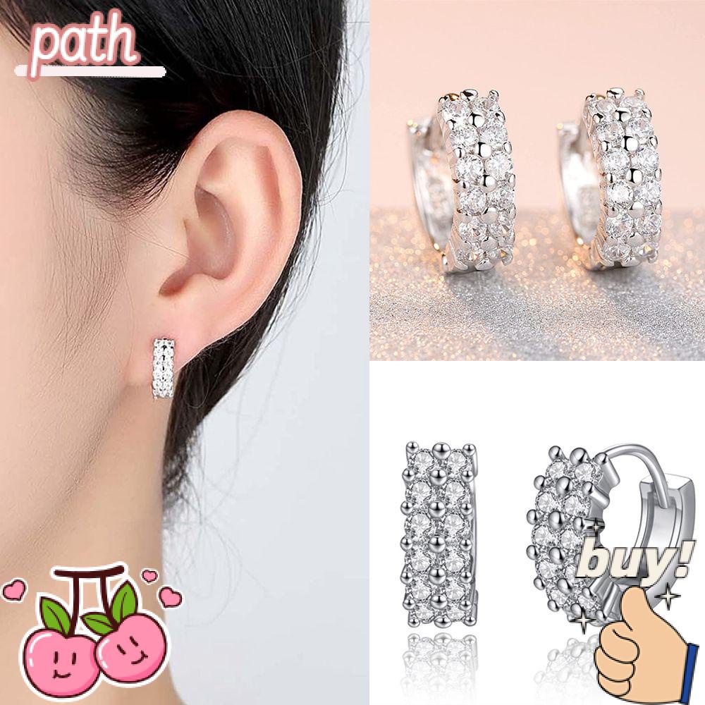 Khuyên Tai Đính Kim Cương Giả|Khuyên Mũi Helix Đính Đá Zircon Sáng Bóng Thời Trang