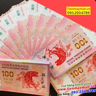 [ COMBO 100 Tờ ] Tiền MaCao 100 Patacas Hình Con Cọp Hổ - Lì Xì Tết 2022 Nhâm Dần