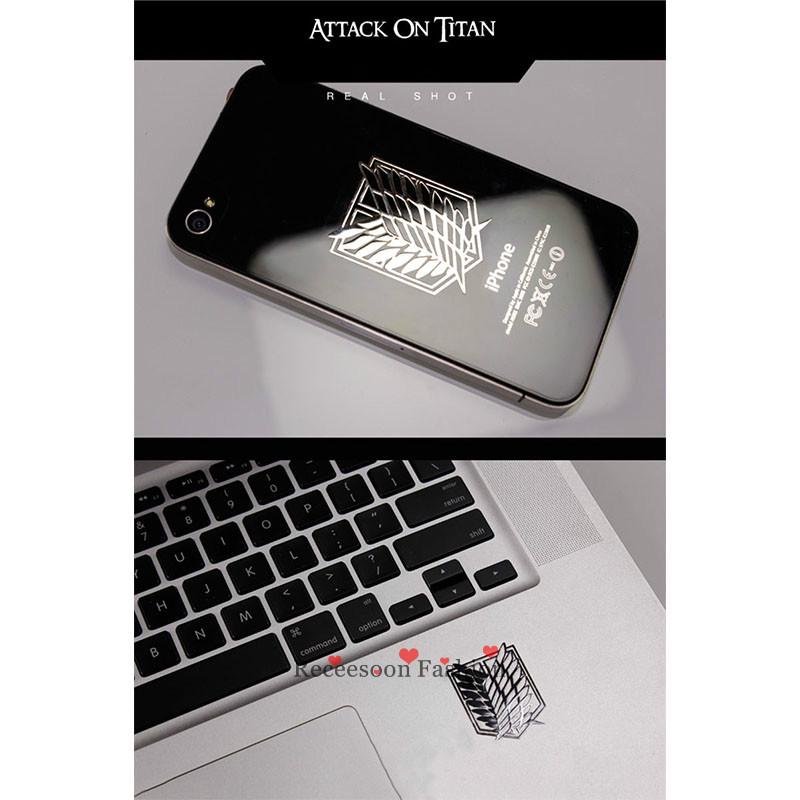 Bộ 2 miếng sticker hình Anime Attack on Titan