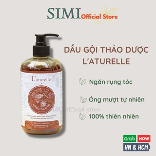 Dầu gội đầu thảo dược Laturelle dầu gội bồ kết bưởi gừng thiên nhiên ngăn gàu rụng tóc dưỡng đen mượt mọc tóc 500ml SIMI