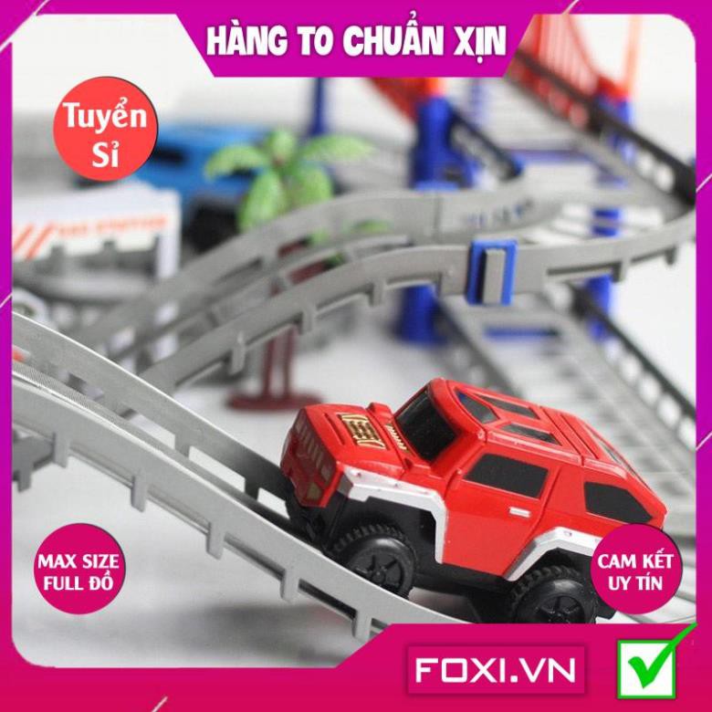 [FREESHIP HÀNG ĐẸP] Mô hình lắp ráp đường ray xe lửa Foxi-Xếp hình tàu hỏa-tàu lượn siêu tốc-đa dạng và sáng tạo