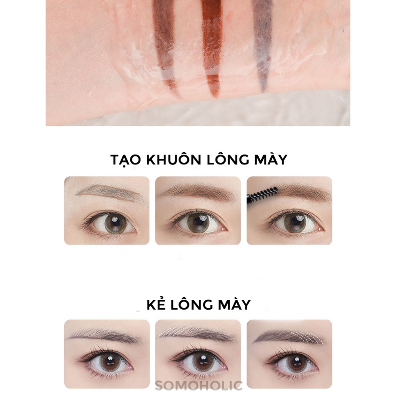 Bút chì kẻ mày hai đầu phẩy Sợi Bền Màu Kháng Nước dạng xoay tự động chống thấm nước lâu trôi Somoholic CKM4 | BigBuy360 - bigbuy360.vn