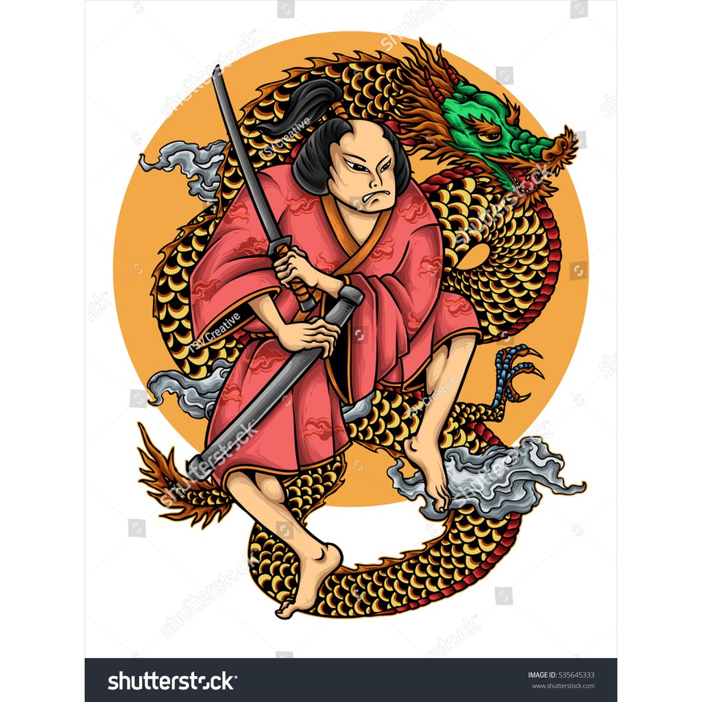 Tranh lụa 3d Samurai Nhật Bản SMRNB-02