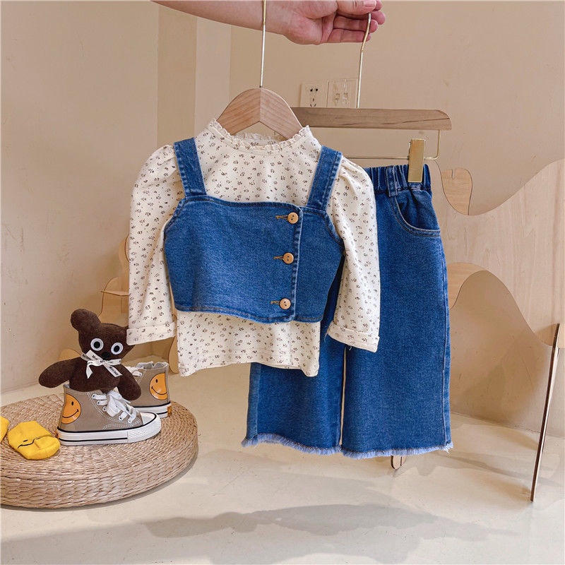 ✨Đốm✨ Áo Khoác Denim Phong Cách Phương Tây Thời Trang Mùa Thu Mới Cho Bé Gái