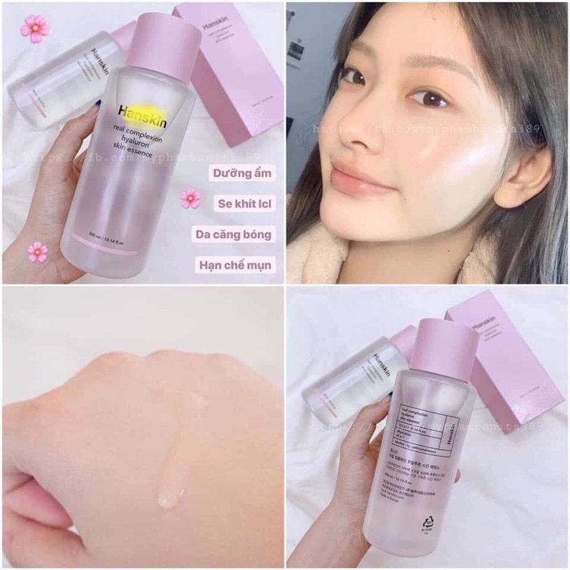 Toner Cấp Ẩm Hanskin Real Complexion Hyaluron Skin Essence 300ml