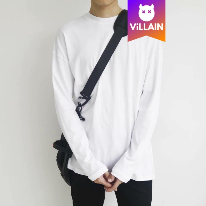 Áo Thun Trơn Dài Tay Nam Nữ Unisex Thời Trang Hàn Quốc - Villain