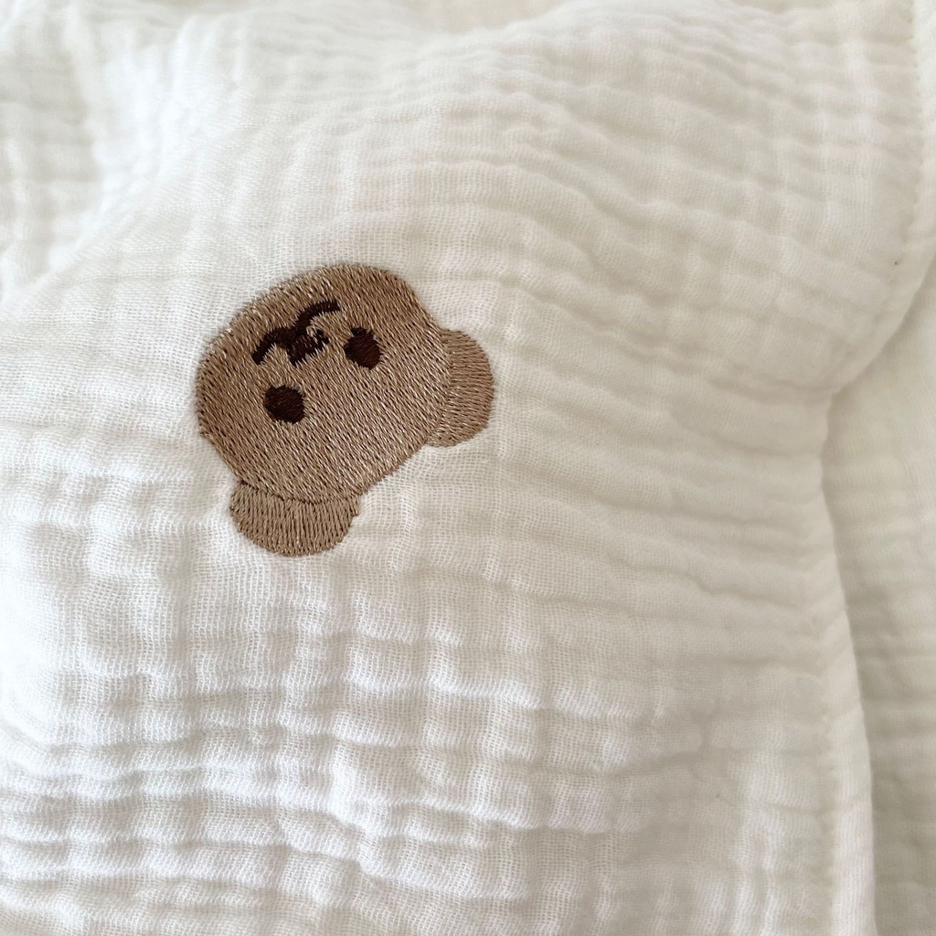 Chăn mềm thoáng khí thêu họa tiết hoạt hình dễ thương thích hợp cho bé