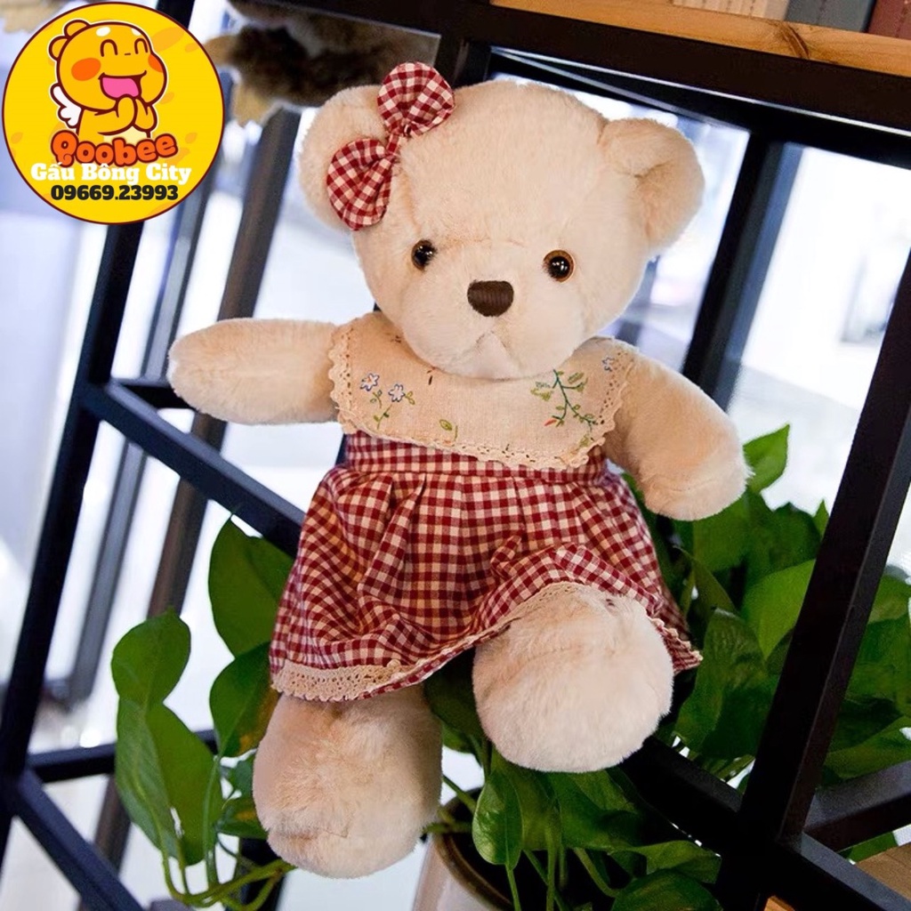 Gấu Bông Teddy Đôi 38cm - Teddy Nhồi Bông Cao Cấp Gấu Bông City