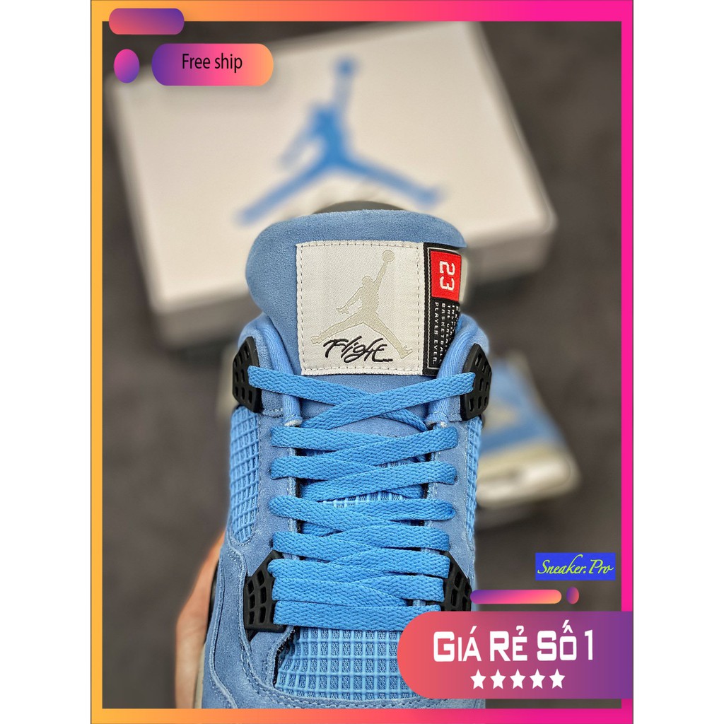 Giày thể thao Air Jordan 4 Retro University Blue  siêu đẹp, siêu hot dành cho nam và nữ