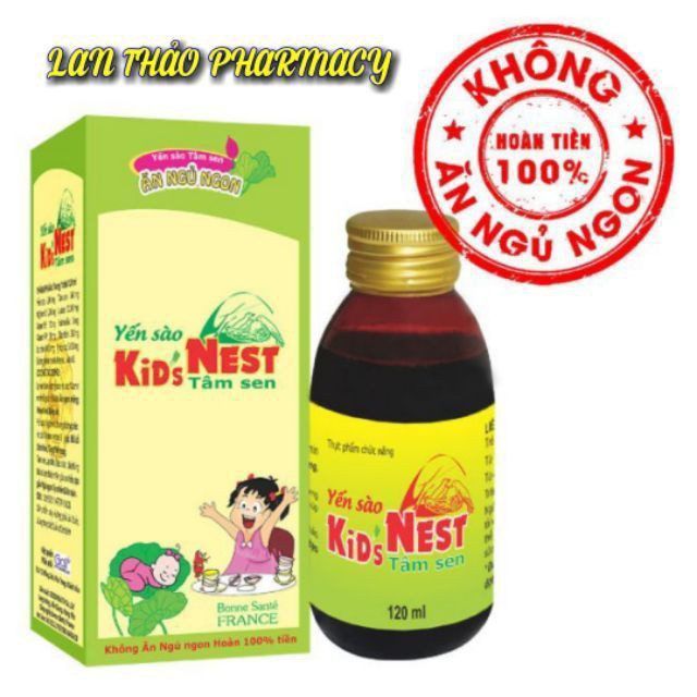 SIRO YẾN SÀO KID NEST TÂM SEN 120ML GIÚP BÉ ĂN NGON NGỦ TỐT HIỆU QUẢ