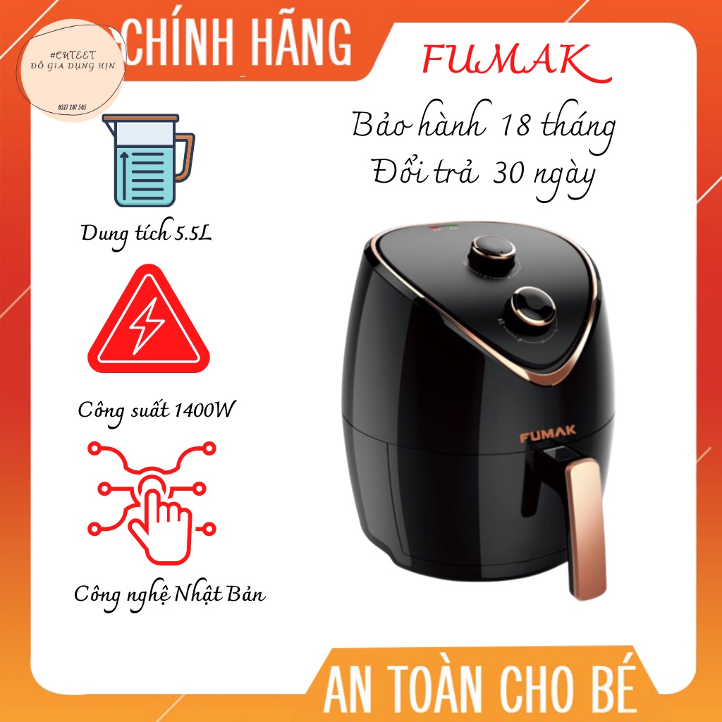 Nồi chiên không dầu  Fumak FM2055 5.5L bảo hành 18 tháng