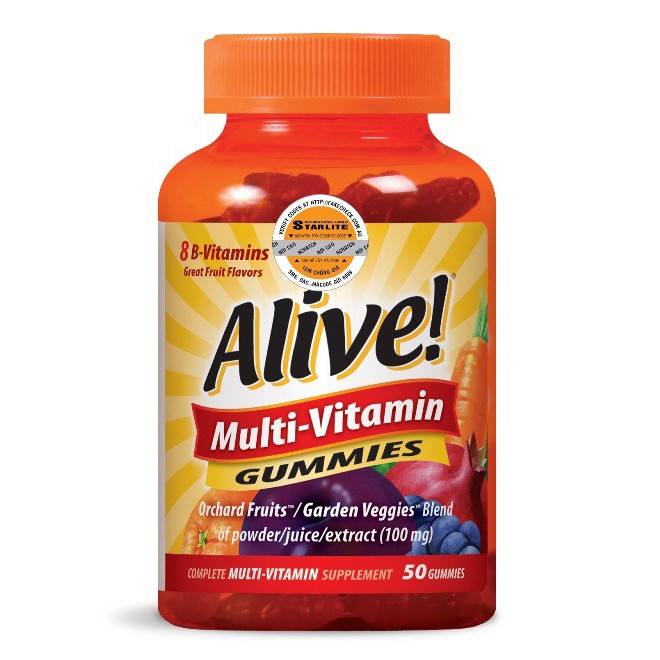 Thực phẩm bổ sung vitamin tổng hợp Nature's Way Alive Multi-Vitamin Gummies 50 viên