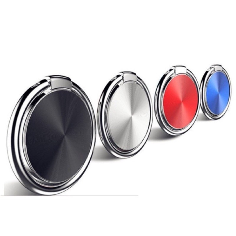 Giá Đỡ Điện Thoại Dạng Nhẫn Bằng Kim Loại Siêu Mỏng Nhẹ Xoay 360 Độ Thông Dụng Cho Xe Hơi