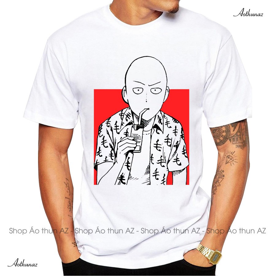 Áo thun in hình Saitama One Punch Man - Form rộng BIGSIZE F2109