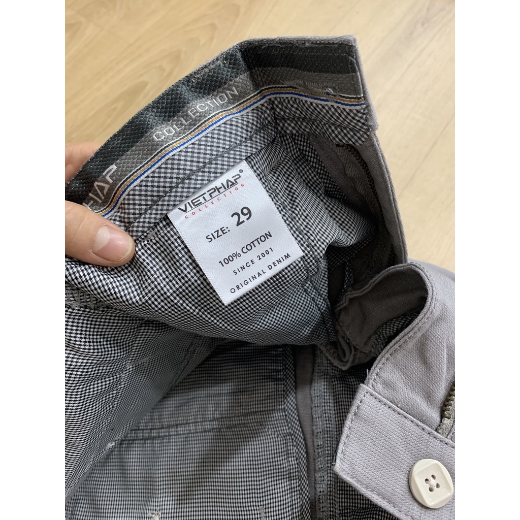 Quần kaki nam Việt Pháp không ly size 29