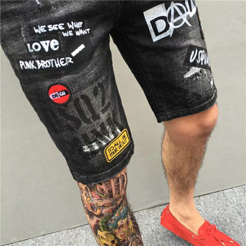 Quần short jean nam cào rách 161 | BigBuy360 - bigbuy360.vn