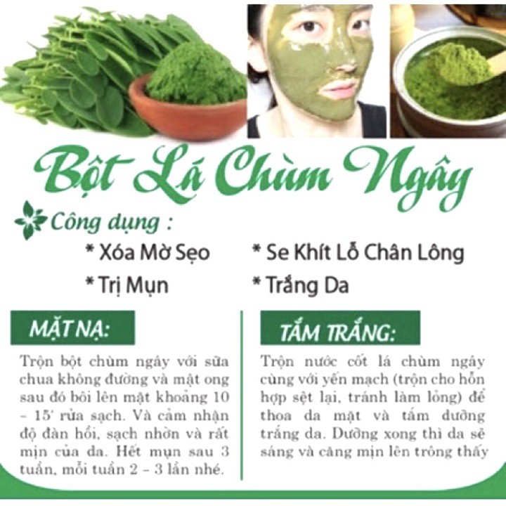 Bột Chùm ngay sấy lạnh 200g có giấy VSATTP và ĐKKD nguyên chất thiên nhiên 100% dùng để đắp mặt đa công dụng