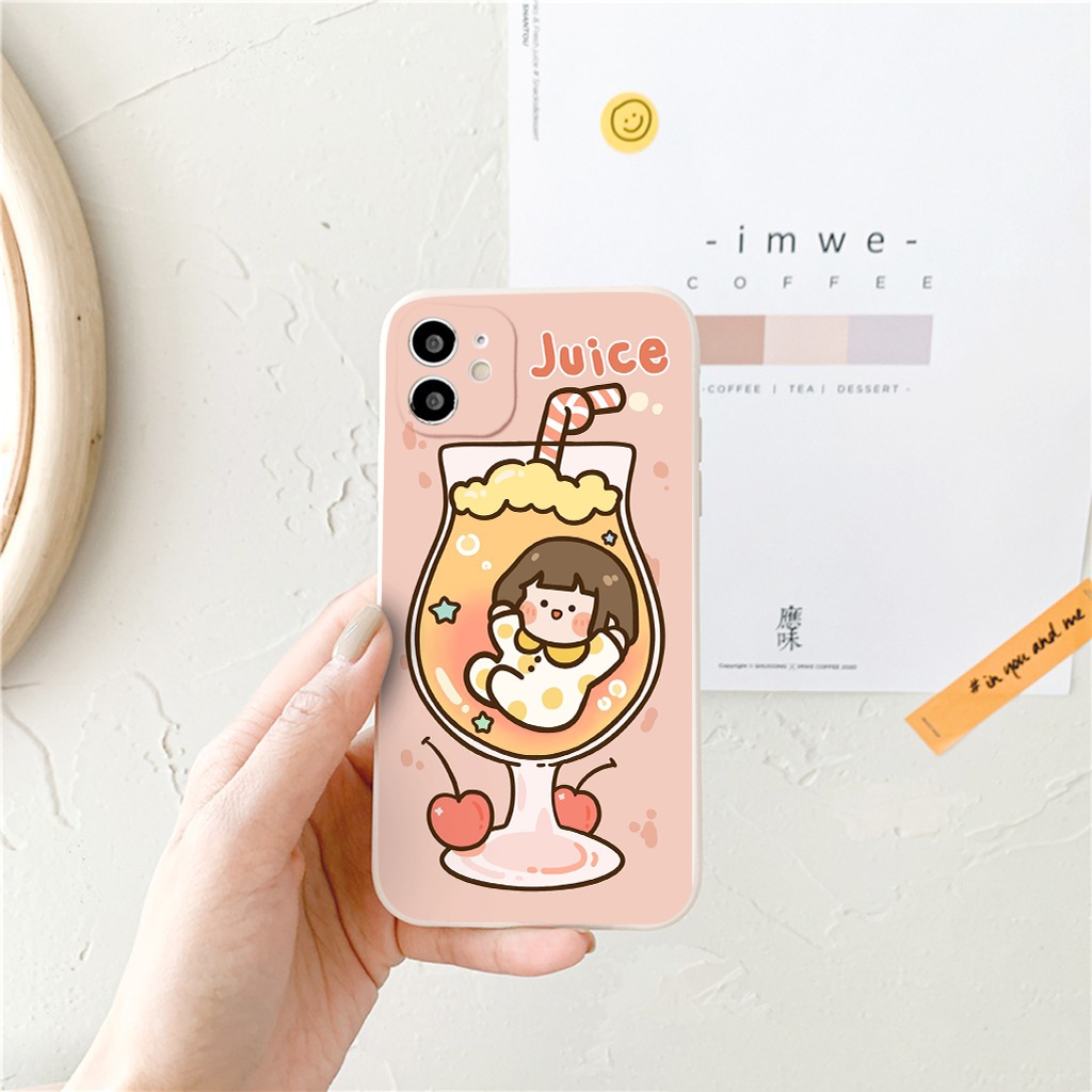 Ốp iphone - Ốp lưng iphone cạnh vuông Roro drinks dành cho ip 6 đến 14promax - ng082