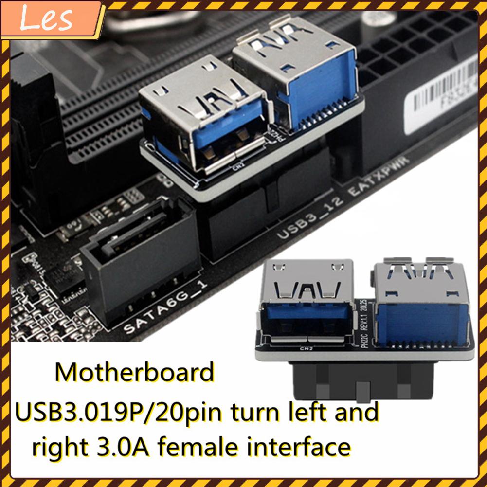 Bo mạch chủ USB 3.0 19 20 Pin Female sang Dual USB 3.0 Female