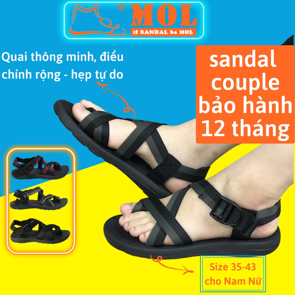 Giày dép sandal couple nam nữ quai chéo xỏ ngón có quai hậu cố định cho cặp đôi mang đi biển du lịch đi học ZR117BG