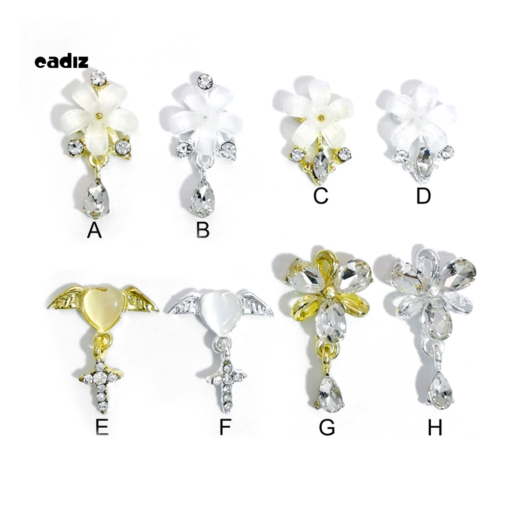 Phụ Kiện Đính Đá 3D Bằng Hợp Kim Không Phai Dùng Trang Trí Móng Tay