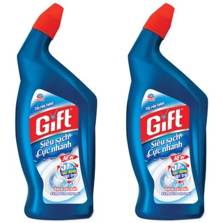 Combo 2 chai tẩy toilet gift siêu sạch 600ml