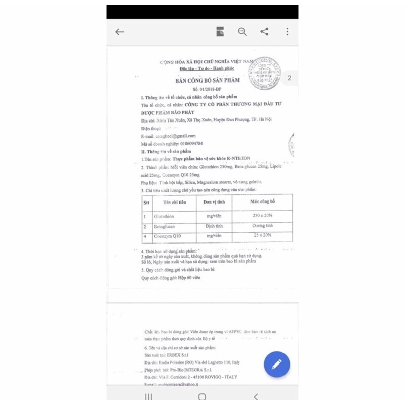 Viên uống K-Nthion đẹp da, chống lão hoá 60 viên