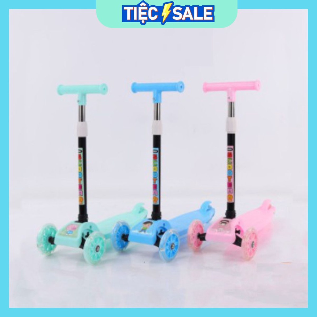 Xe Trượt Scooter cho bé 3 bánh gấp gọn có đèn phát sáng bền chắc