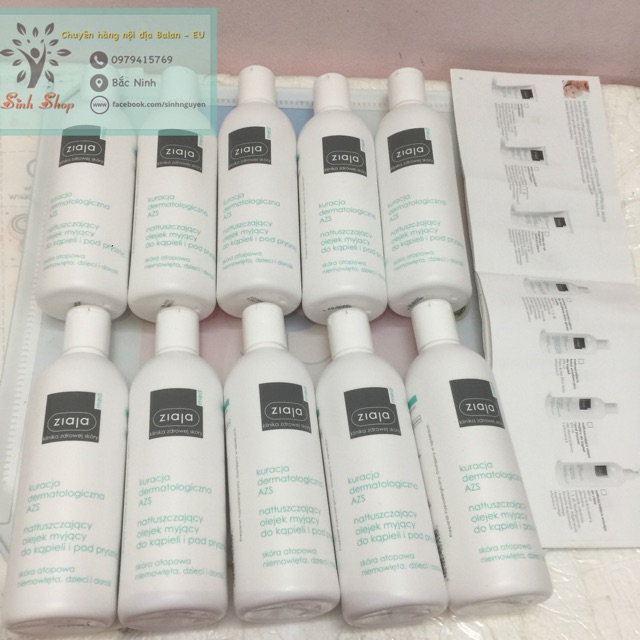 Dầu tắm dưỡng ẩm dịu nhẹ ZiajaMed Atopy Azs | BigBuy360 - bigbuy360.vn