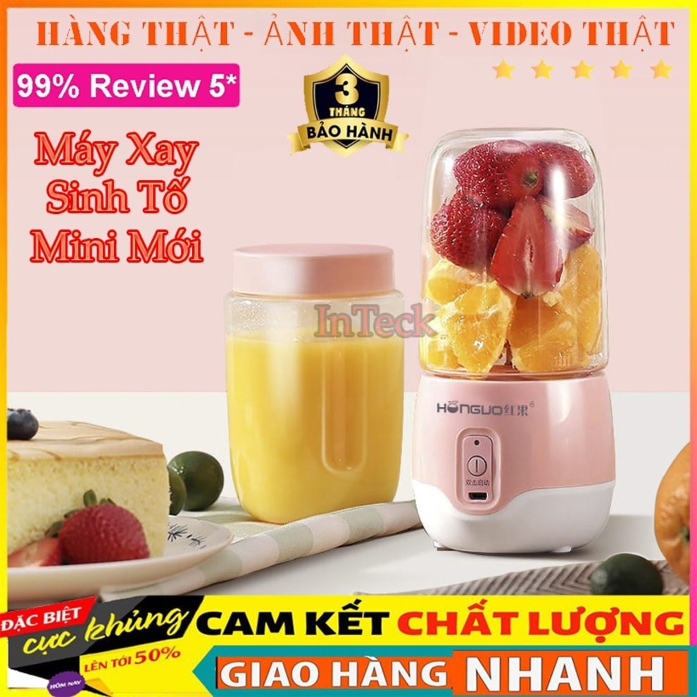 BẢO HÀNH 1 NĂMMáy xay sinh tố mini cầm taySALE 50%Sạc pin nhanh,Tiện lợi, an toàn, Nhỏ Gọn - Mẫu mới 2021