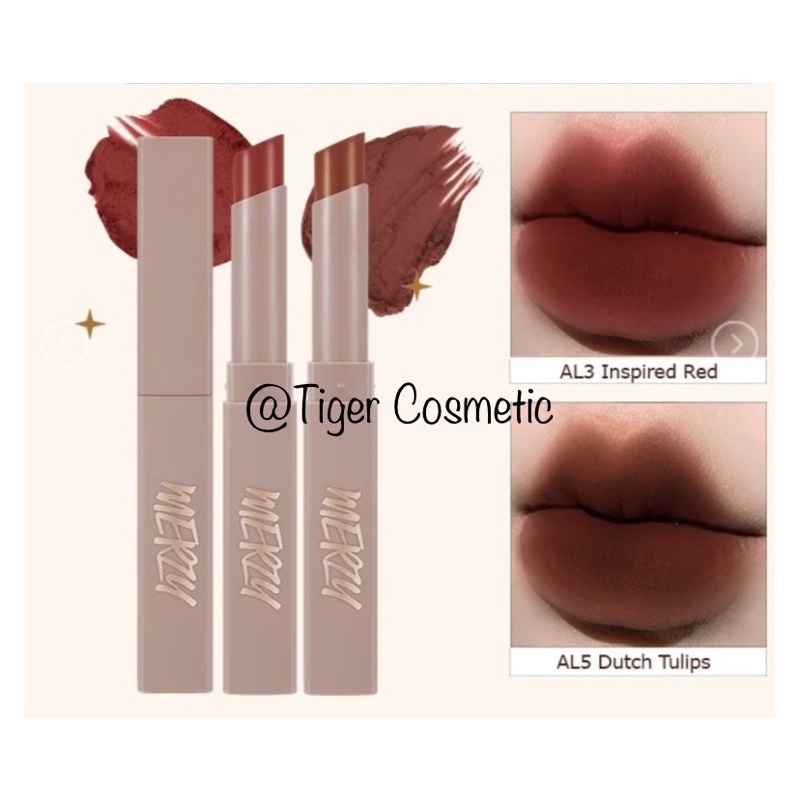 Son Thỏi Lì, Lên Màu Chuẩn, Mịn Mượt Nhẹ Môi Merzy Academia Cotton Lipstick 1.8g