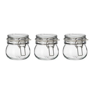 BỘ 3 HŨ THỦY TINH KORKEN IKEA