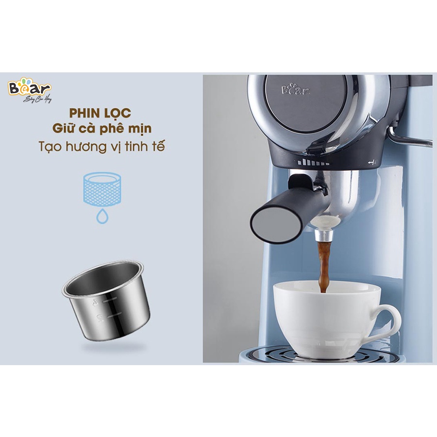 Máy Pha Cà Phê Mini Tự Động Bear KFJ-A02N1, Máy Ép Pha Chế Cafe Espresso  Cao Cấp, Sang Trọng. Đậm Đà._Bảo Hành 18 th
