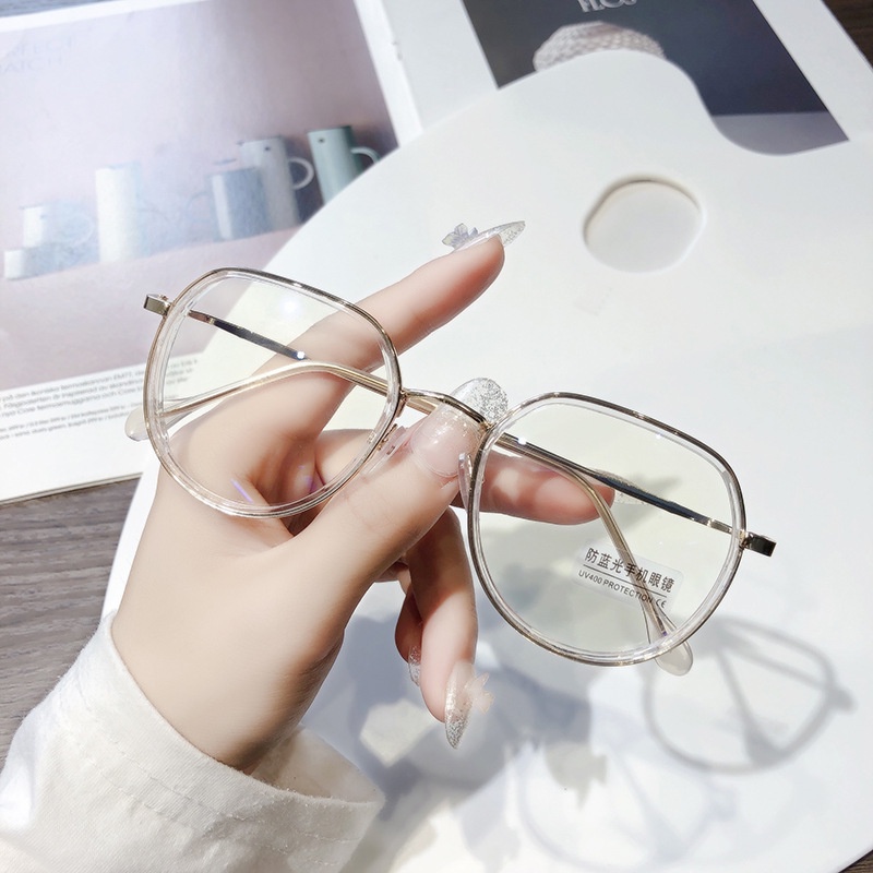 Kính Mát TR90 Gọng Vuông Oversized Chống Ánh Sáng Xanh Cho Nữ